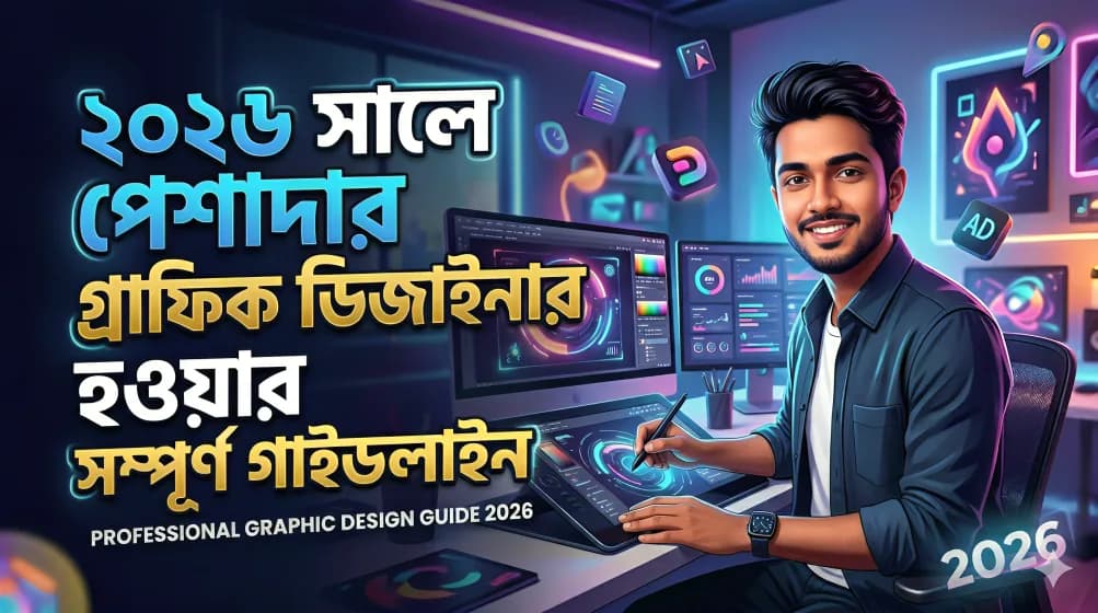 ২০২৬ সালে প্রফেশনাল গ্রাফিক ডিজাইনার হওয়ার পূর্ণাঙ্গ গাইডলাইন