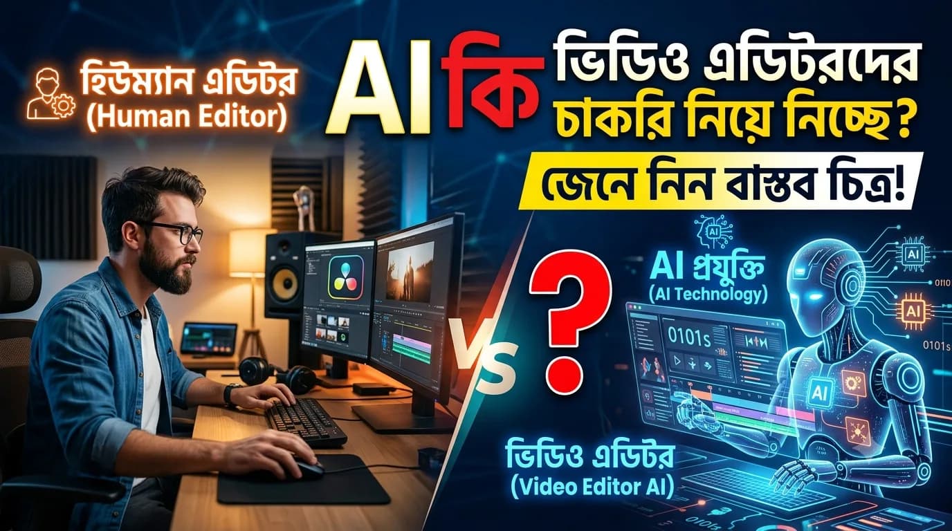 AI কি ভিডিও এডিটরদের চাকরি নিয়ে নিচ্ছে? জেনে নিন বাস্তব চিত্র!